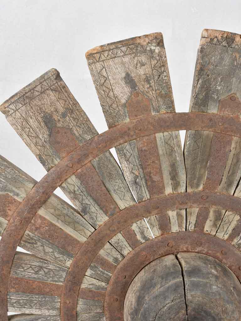 Classic wooden sunburst art deco