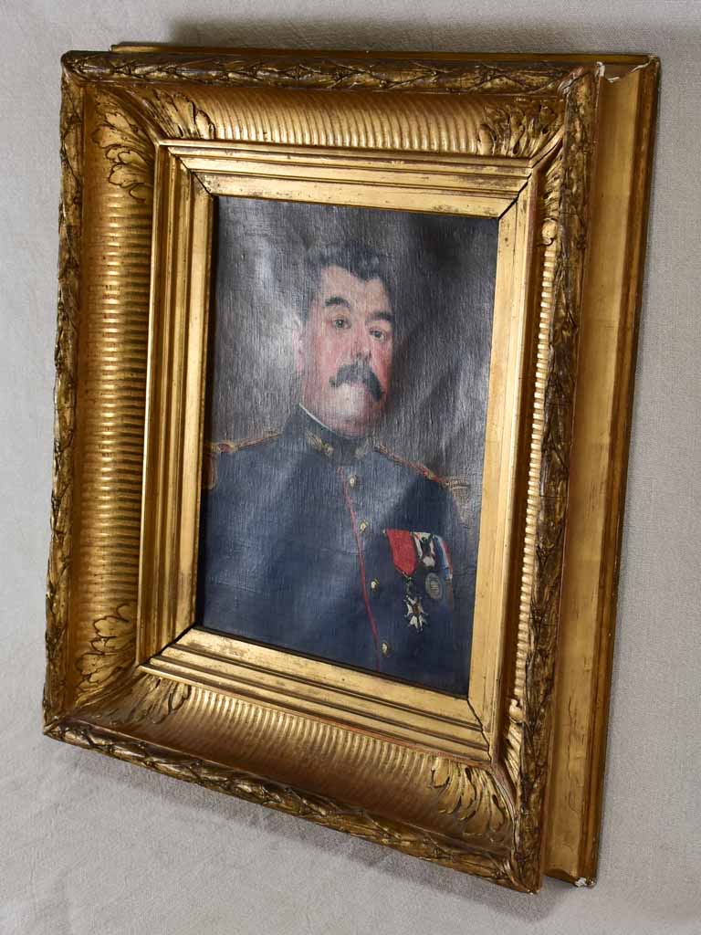 Military portrait "campagne du mexique" by Jean-Paul Marie Saïn (1853-1908) - oil on canvas 19" x 21¾"