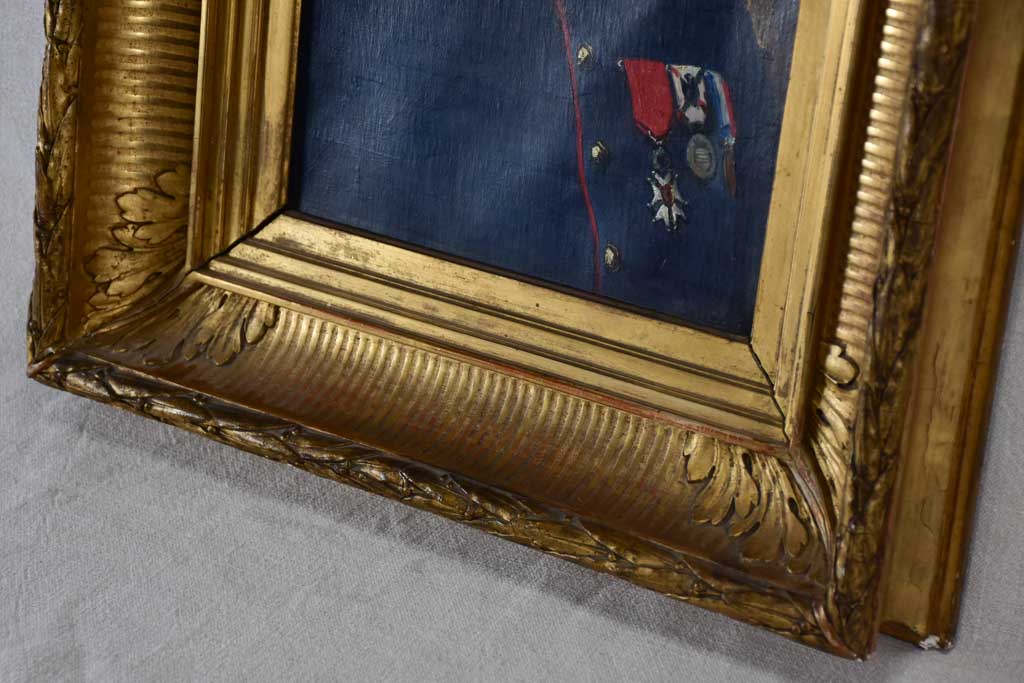 Military portrait "campagne du mexique" by Jean-Paul Marie Saïn (1853-1908) - oil on canvas 19" x 21¾"