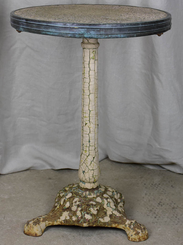 Antique French granite bistro table