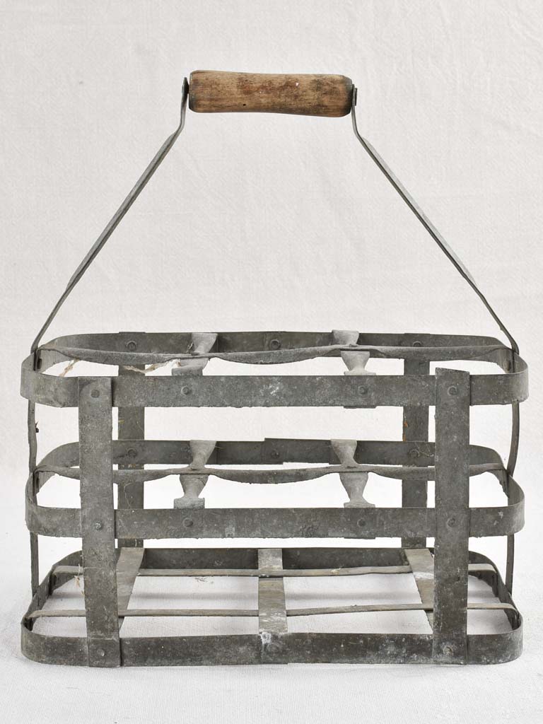 Antique French bottle carrier