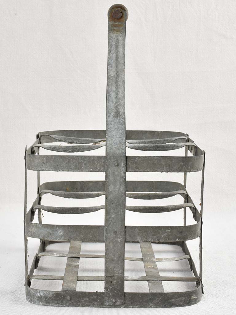 Antique French bottle carrier