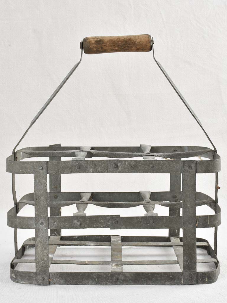 Antique French bottle carrier
