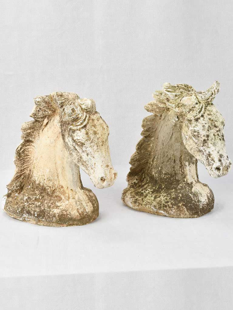 Pair of vintage horse sculptures 13¾"
