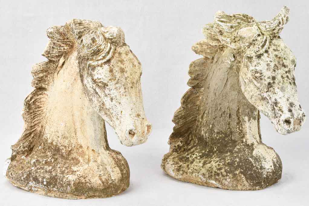 Pair of vintage horse sculptures 13¾"