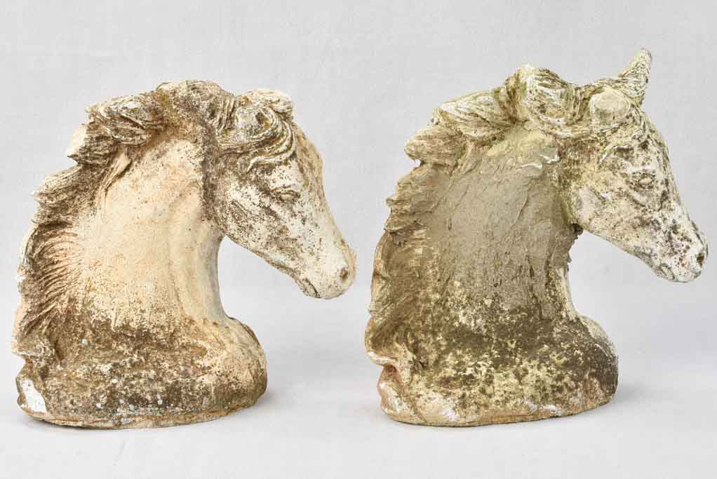 Pair of vintage horse sculptures 13¾"