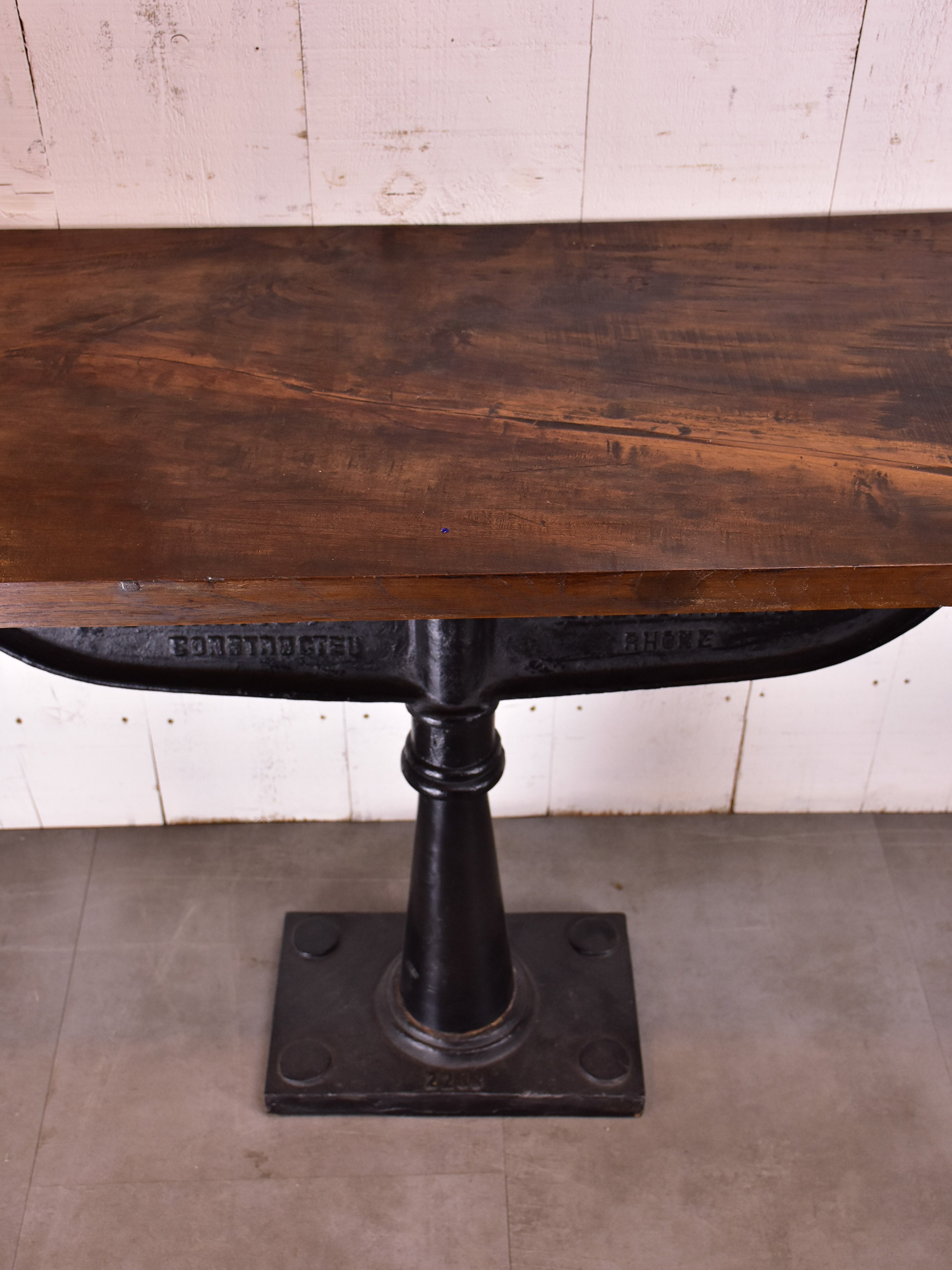 Industrial French antique console table