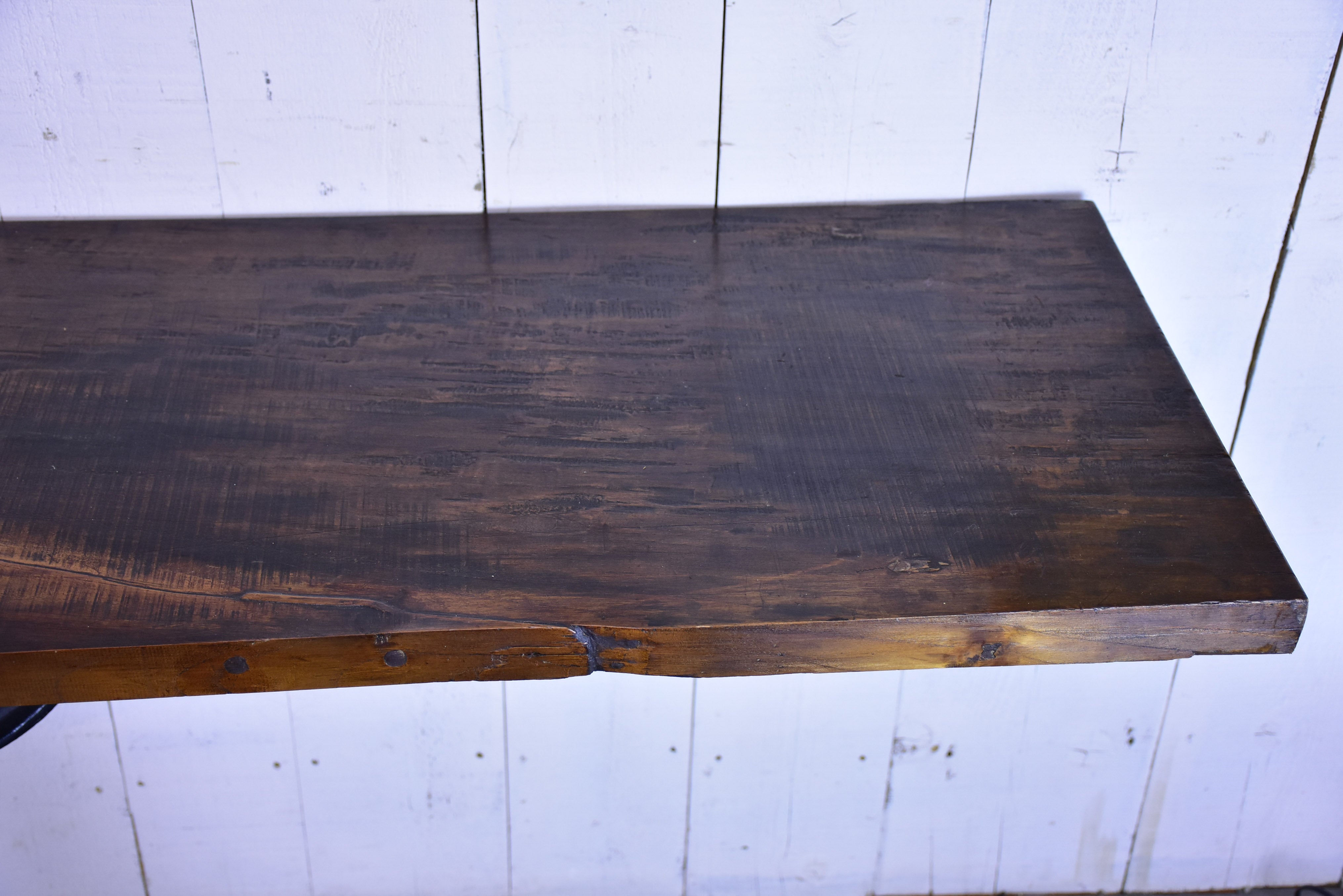 Industrial French antique console table