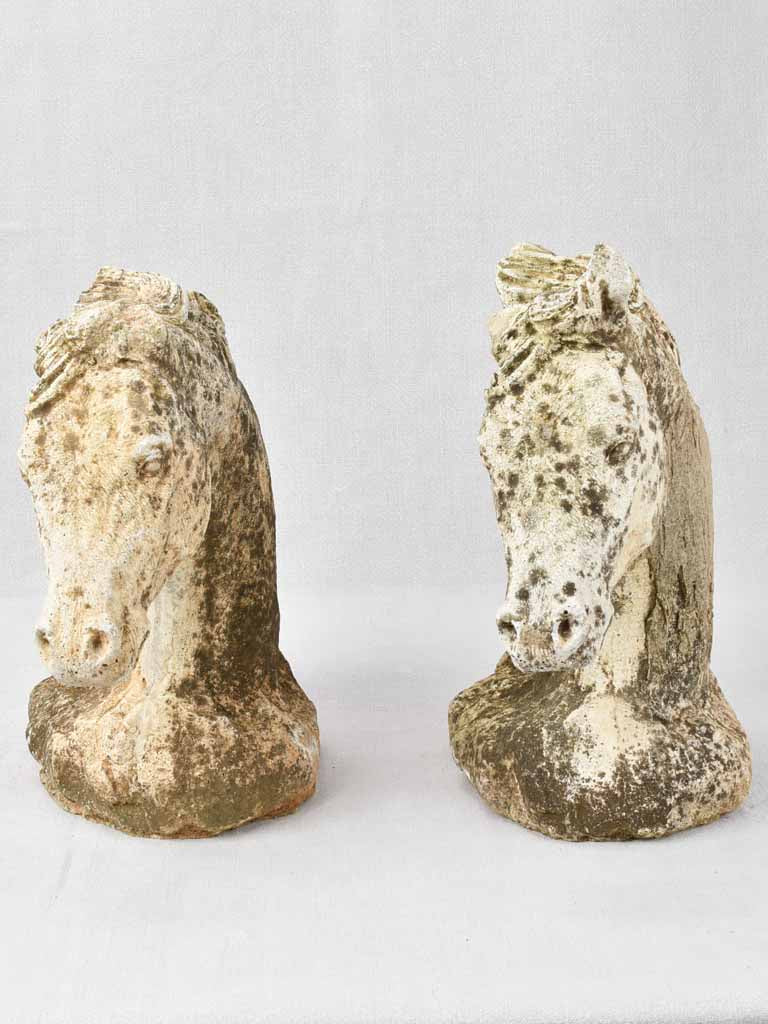 Pair of vintage horse sculptures 13¾"