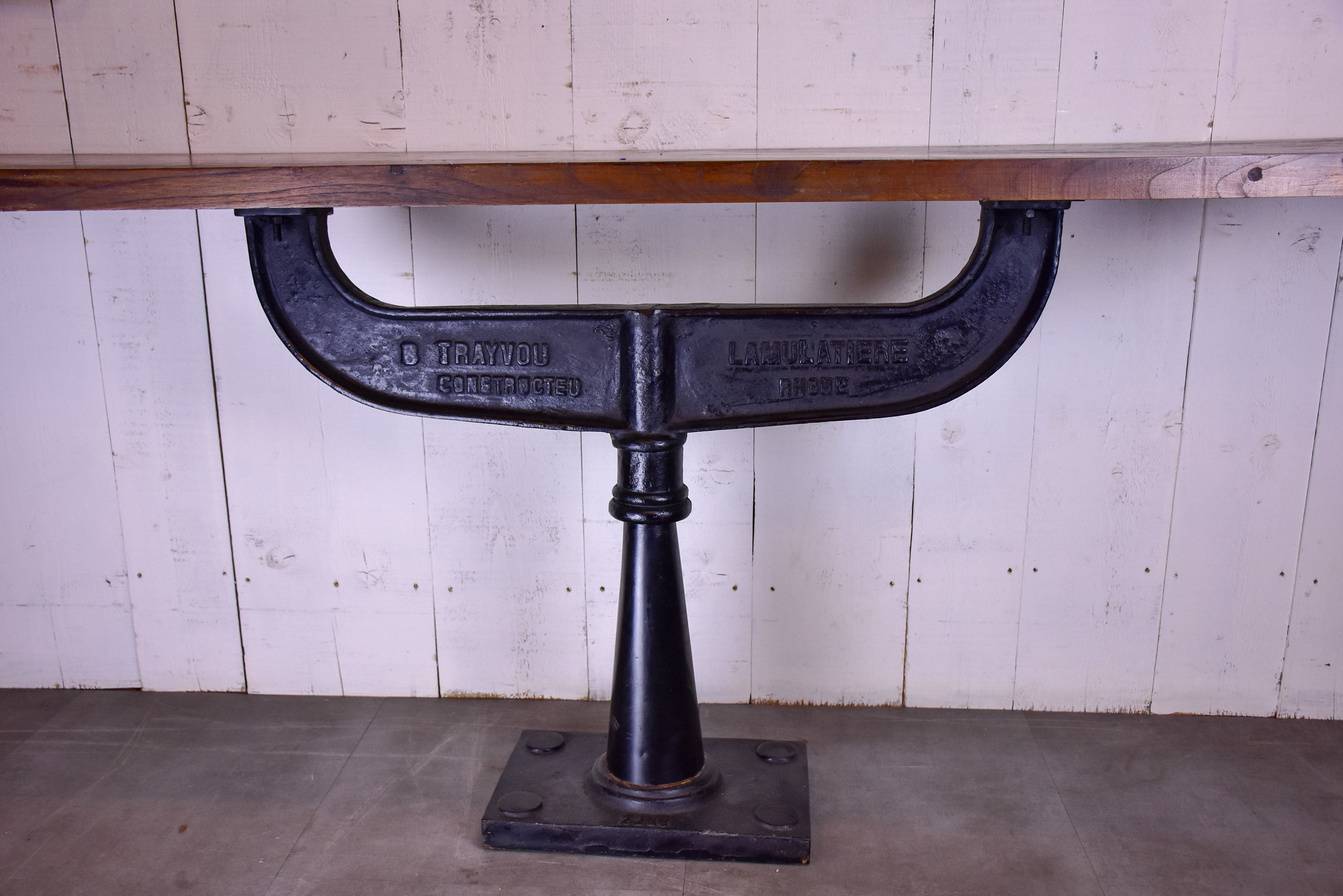 Industrial French antique console table