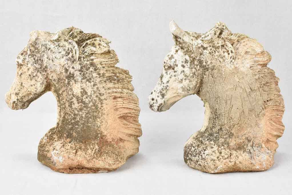 Pair of vintage horse sculptures 13¾"