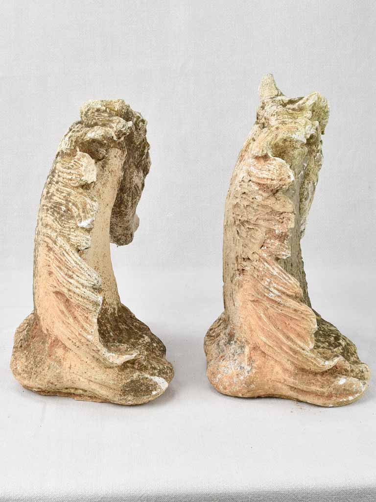 Pair of vintage horse sculptures 13¾"