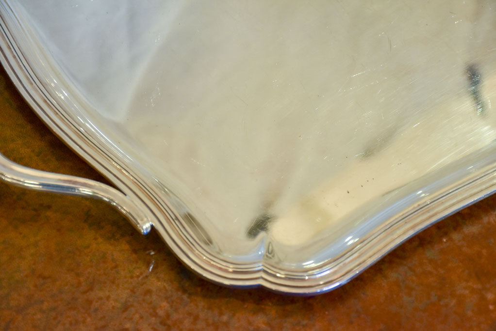 Early 20th Century silver plate serving tray with handles 21¼" x 14½"