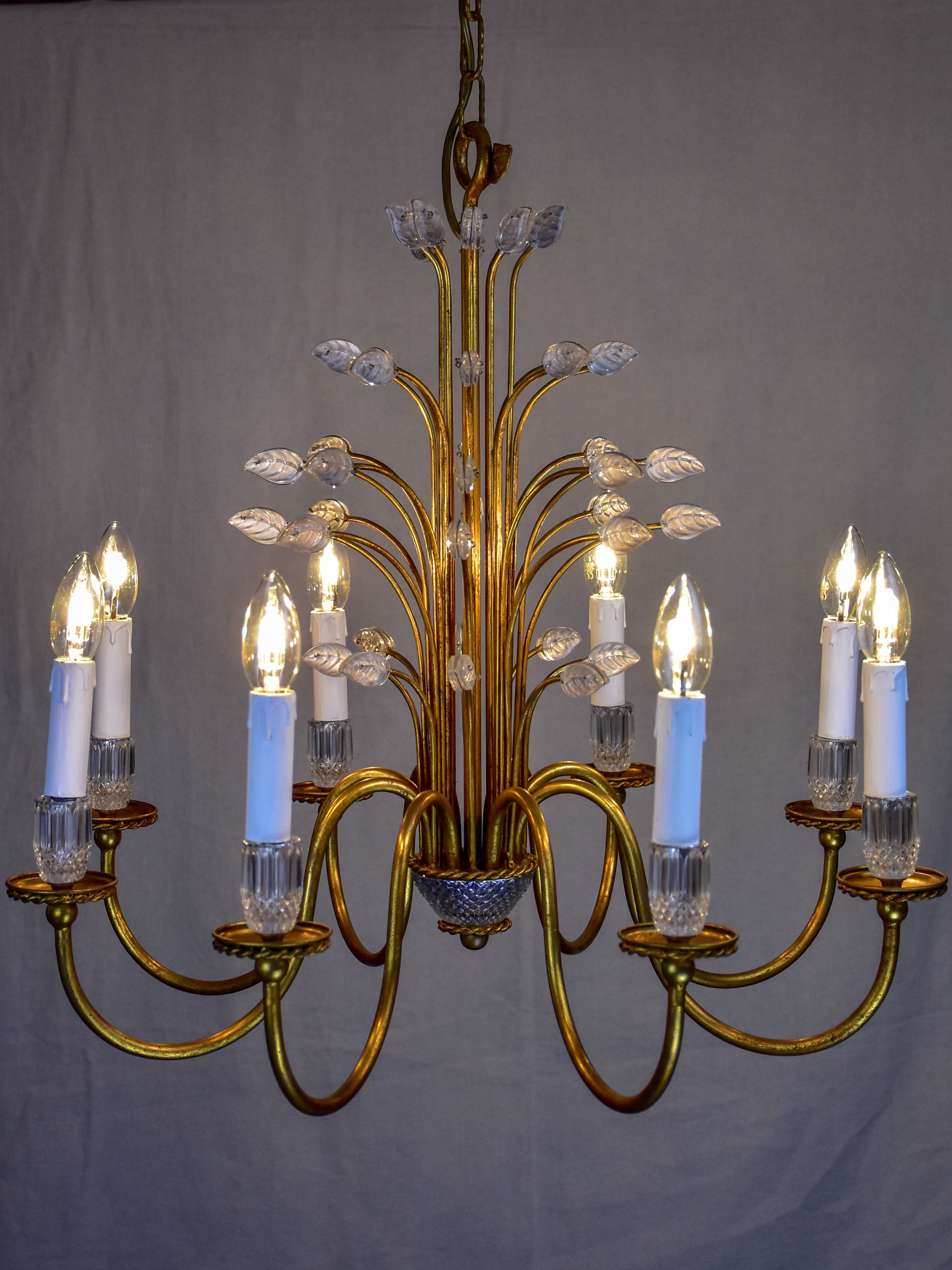 Vintage Italian chandelier in the style of Baguès