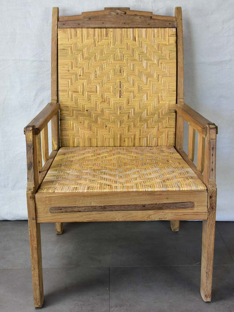 Set of four 1940's Colonial armchairs