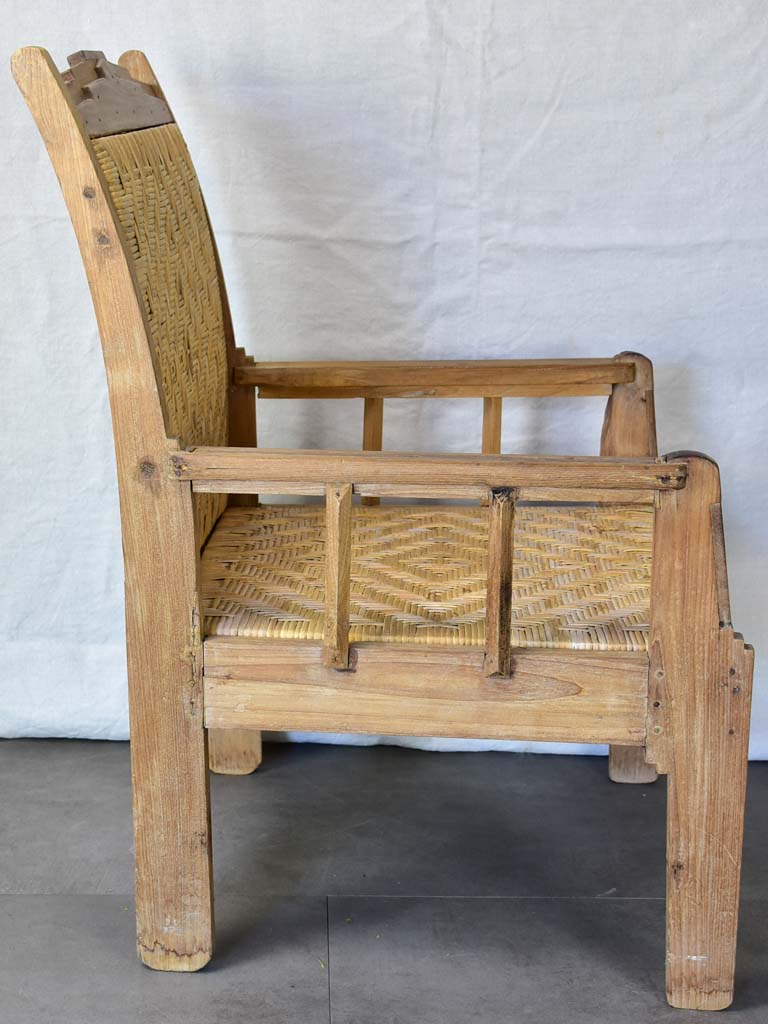 Set of four 1940's Colonial armchairs