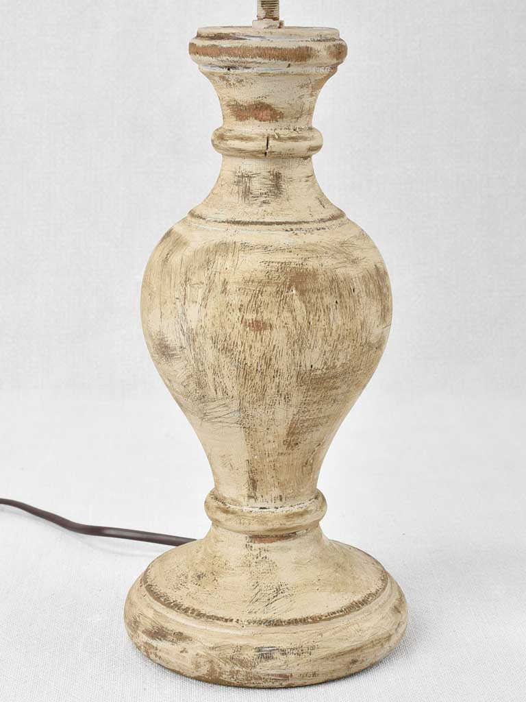 Vintage French lamp with wooden base 3/3 - 20¾"