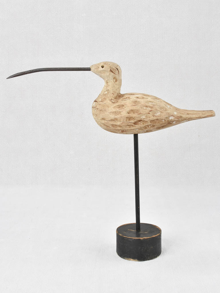 Collection of 5 wooden bird sculptures