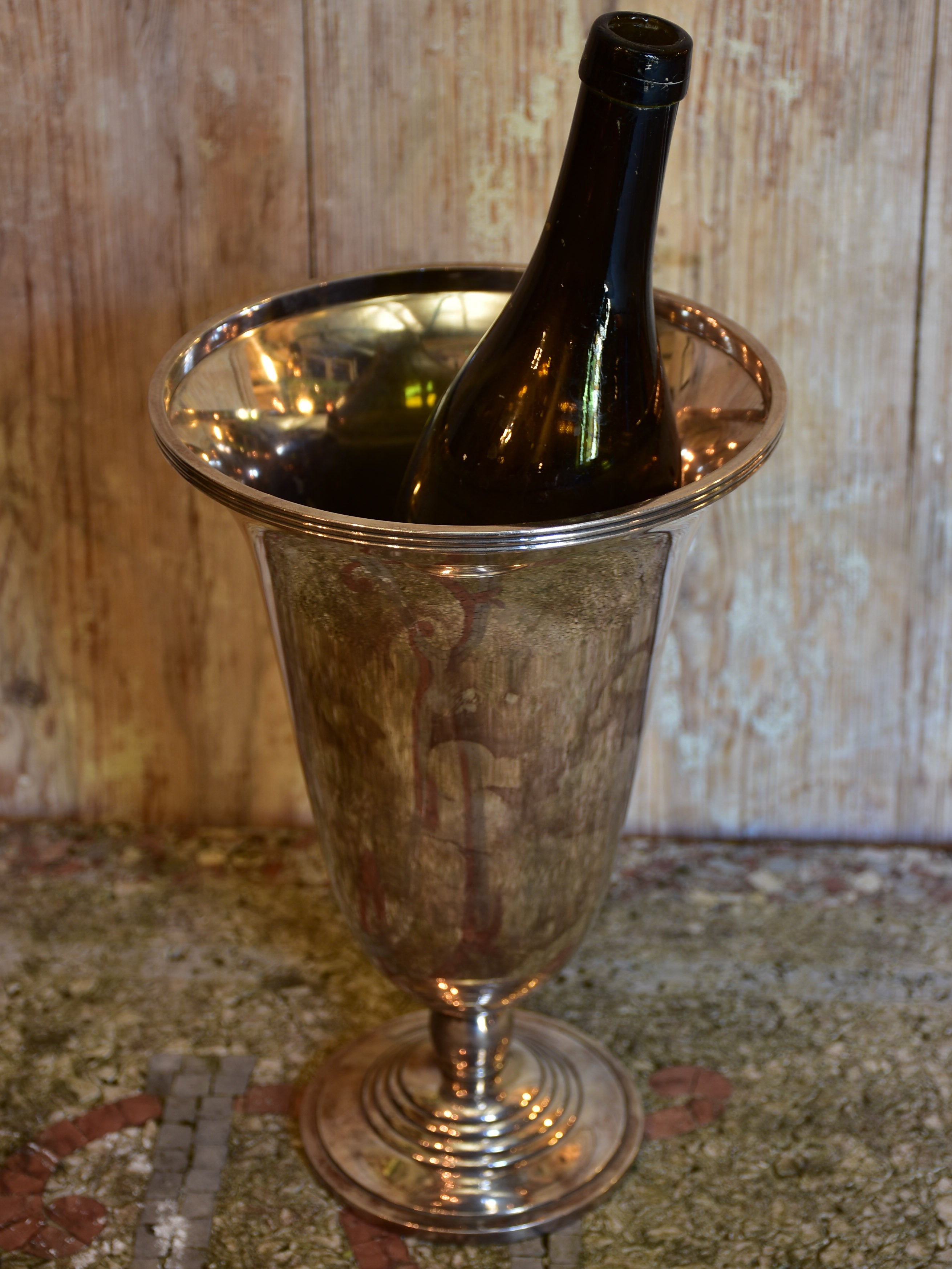 Luc Lanel Christofle vase / wine cooler