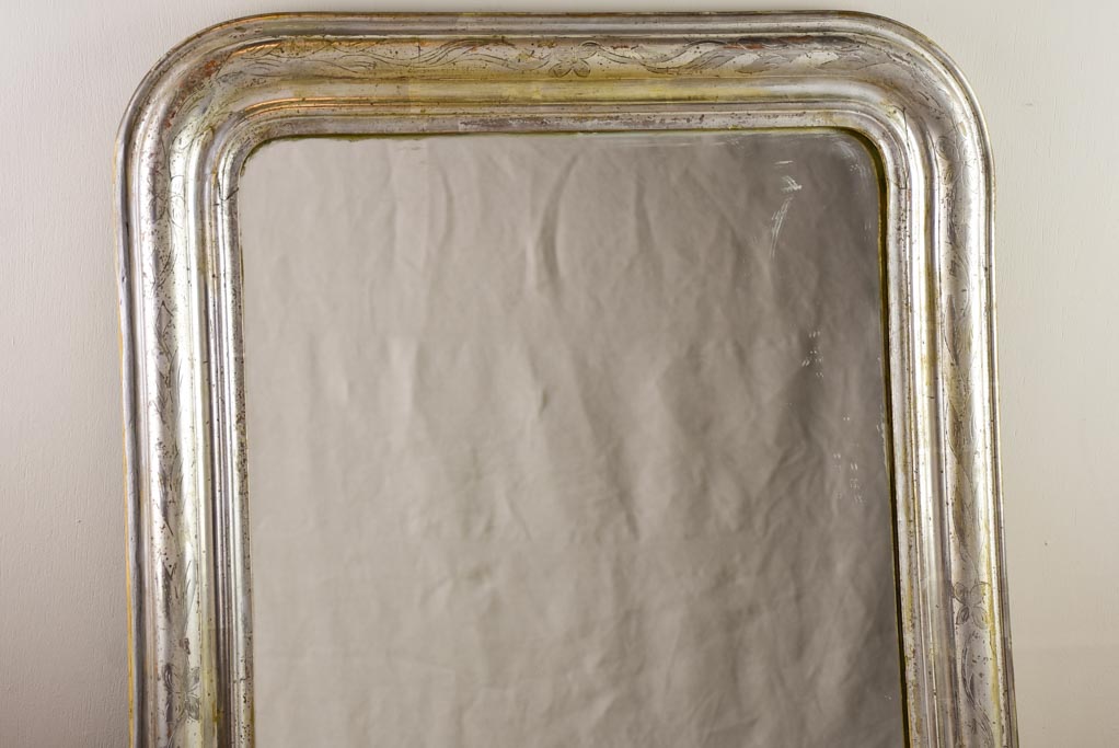 Silver Louis Philippe mirror from the 19th century