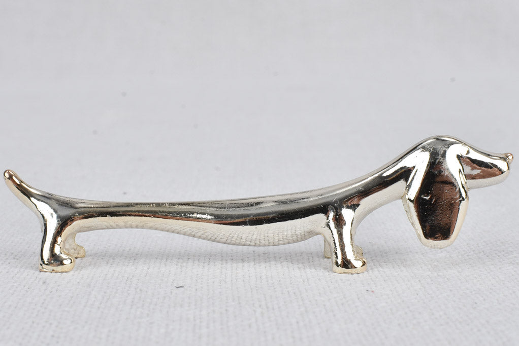 Set of 10 vintage dachshund shaped knife rests 3½"