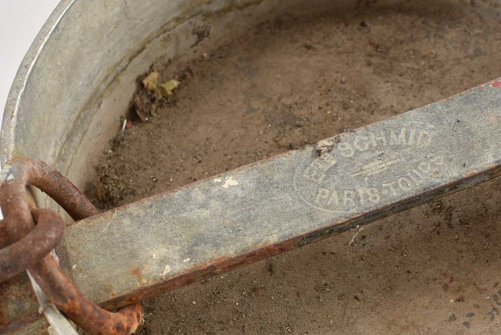 Antique French milk canister - metal 21¼"