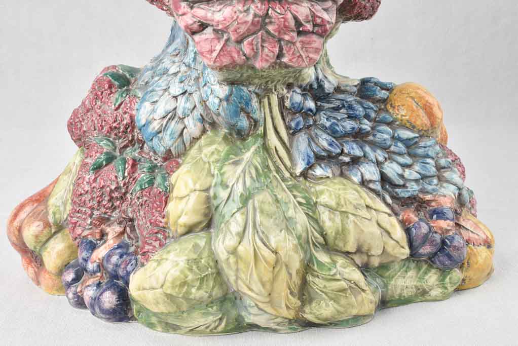 Vintage ceramic bust covered in fruit - Arcimboldo inspired 19¾"