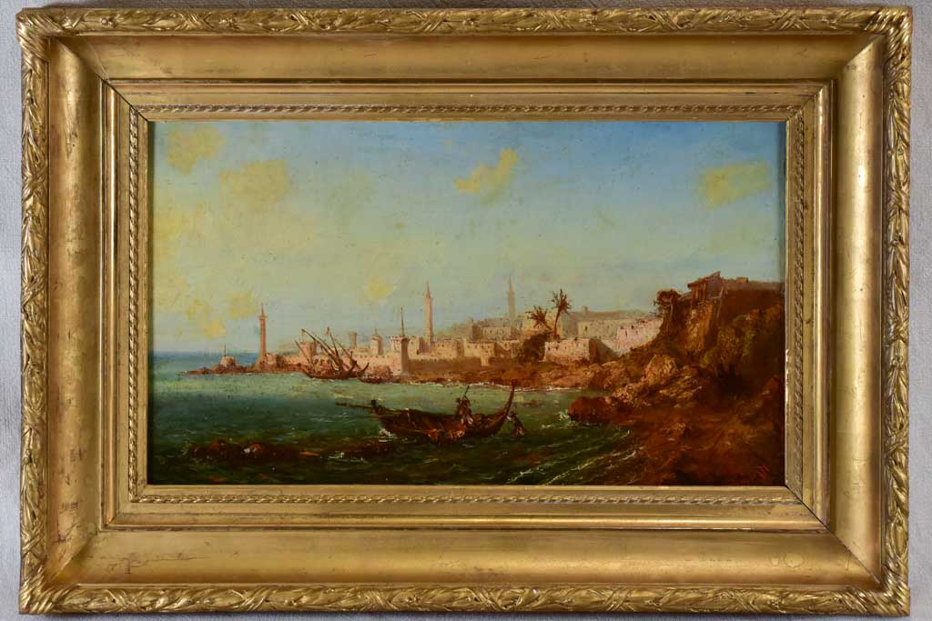 Orientalist painting by Michellon - oil on canvas 1871 - 19¼" x 28"