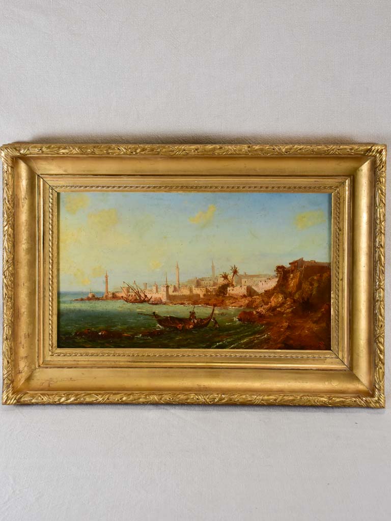 Orientalist painting by Michellon - oil on canvas 1871 - 19¼" x 28"