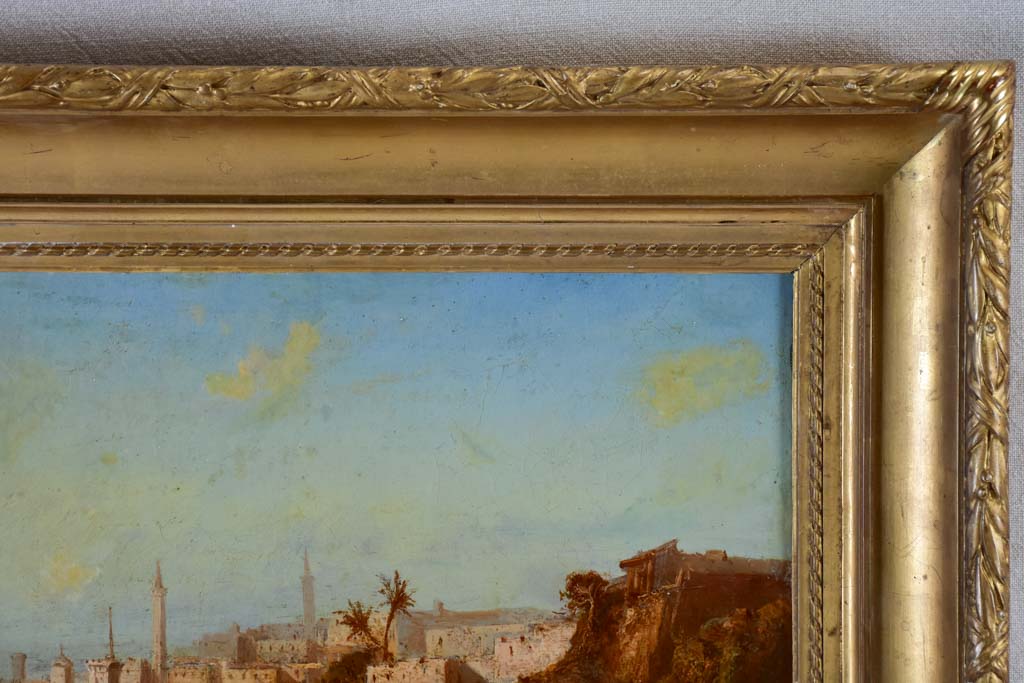 Orientalist painting by Michellon - oil on canvas 1871 - 19¼" x 28"