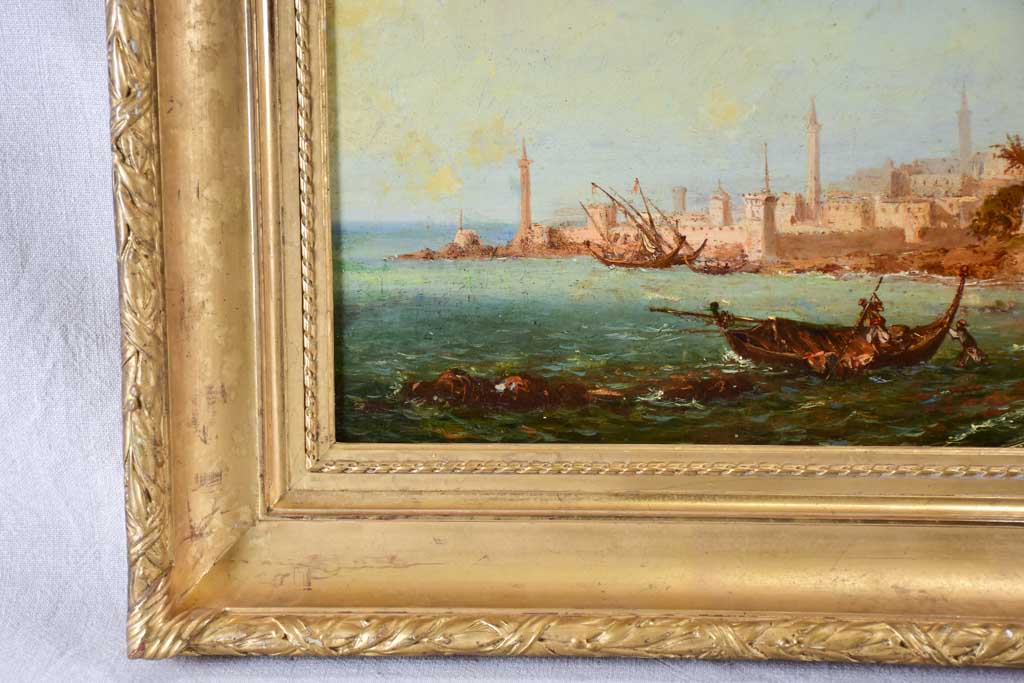 Orientalist painting by Michellon - oil on canvas 1871 - 19¼" x 28"