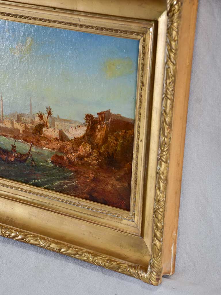 Orientalist painting by Michellon - oil on canvas 1871 - 19¼" x 28"