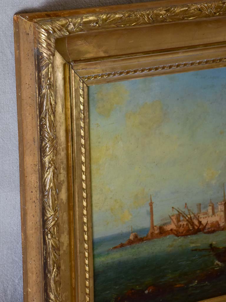 Orientalist painting by Michellon - oil on canvas 1871 - 19¼" x 28"