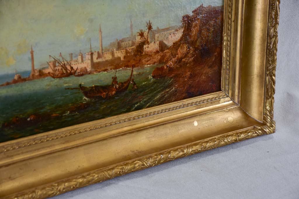 Orientalist painting by Michellon - oil on canvas 1871 - 19¼" x 28"