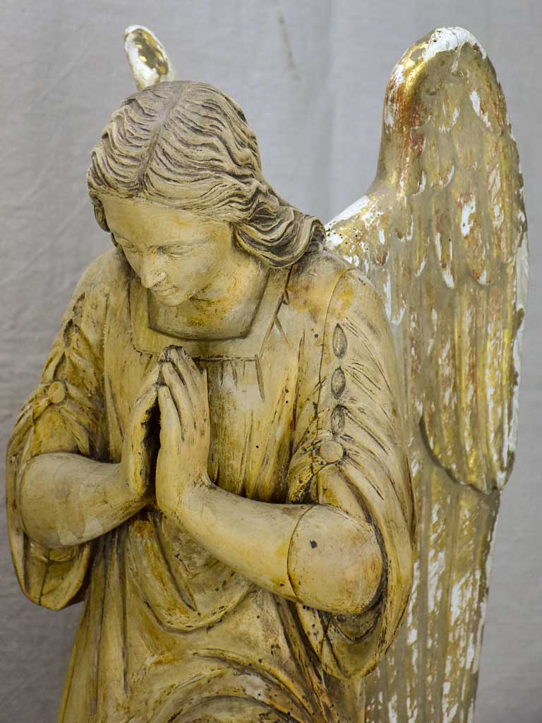 Pair of early 19th Century carved sculptures of angels