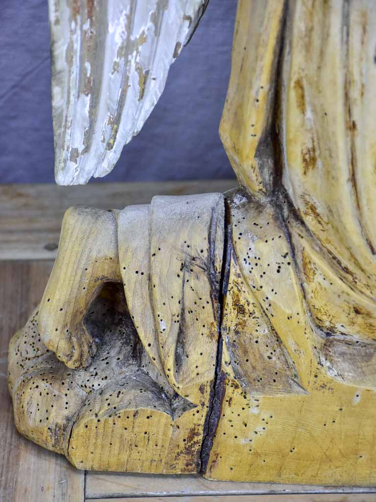 Pair of early 19th Century carved sculptures of angels