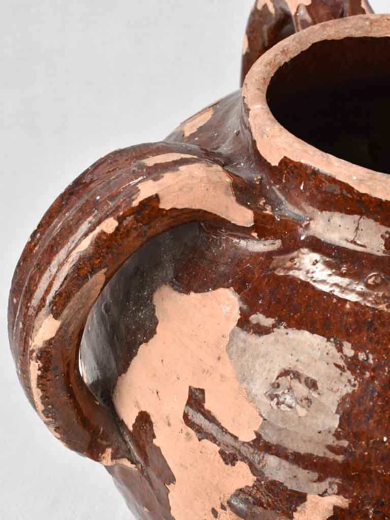 19th century Provencale oil pitcher 12½"