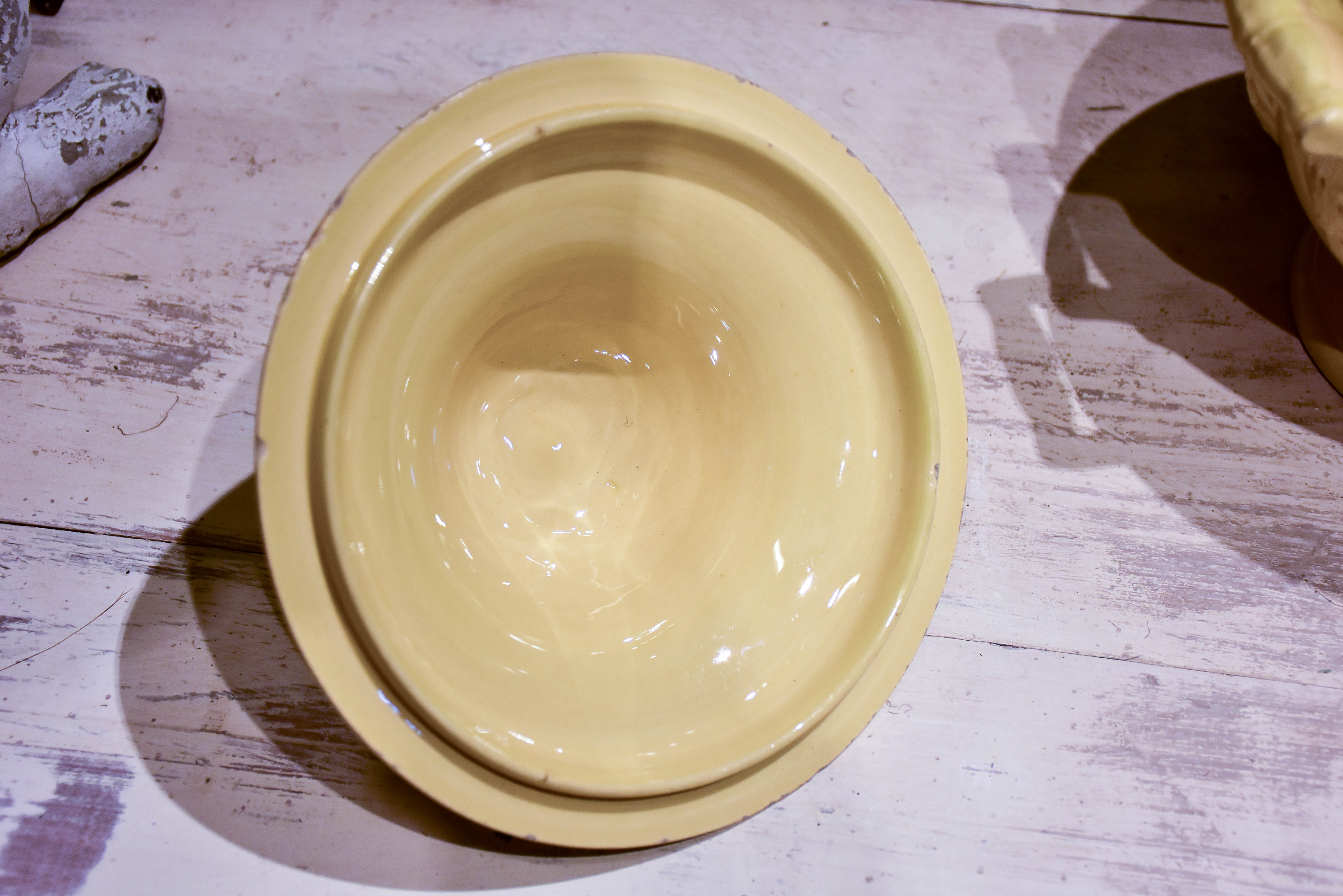 Antique yellow ware soup tureen from Apt