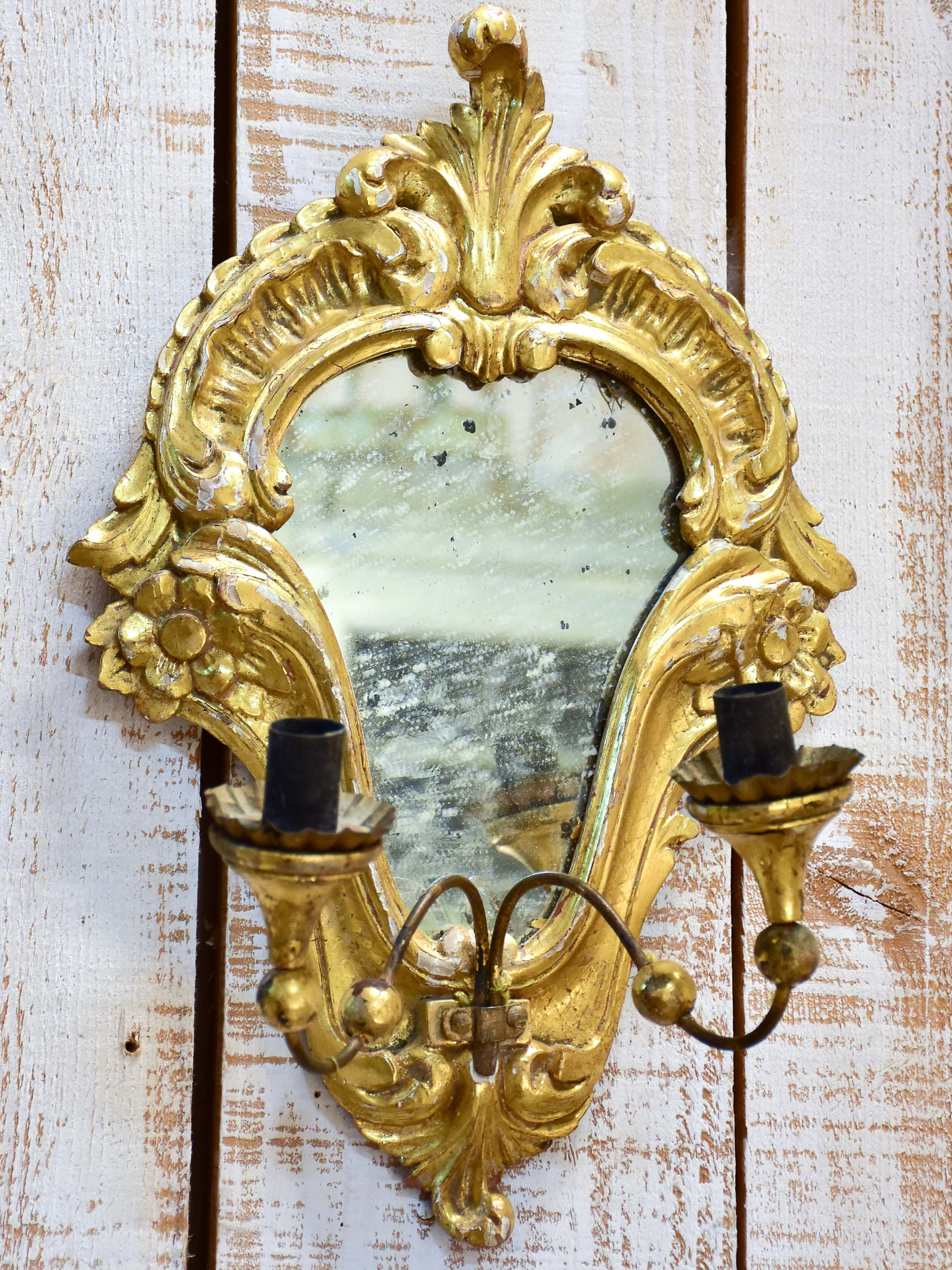 Pair of Louis XV style wall sconces for candles