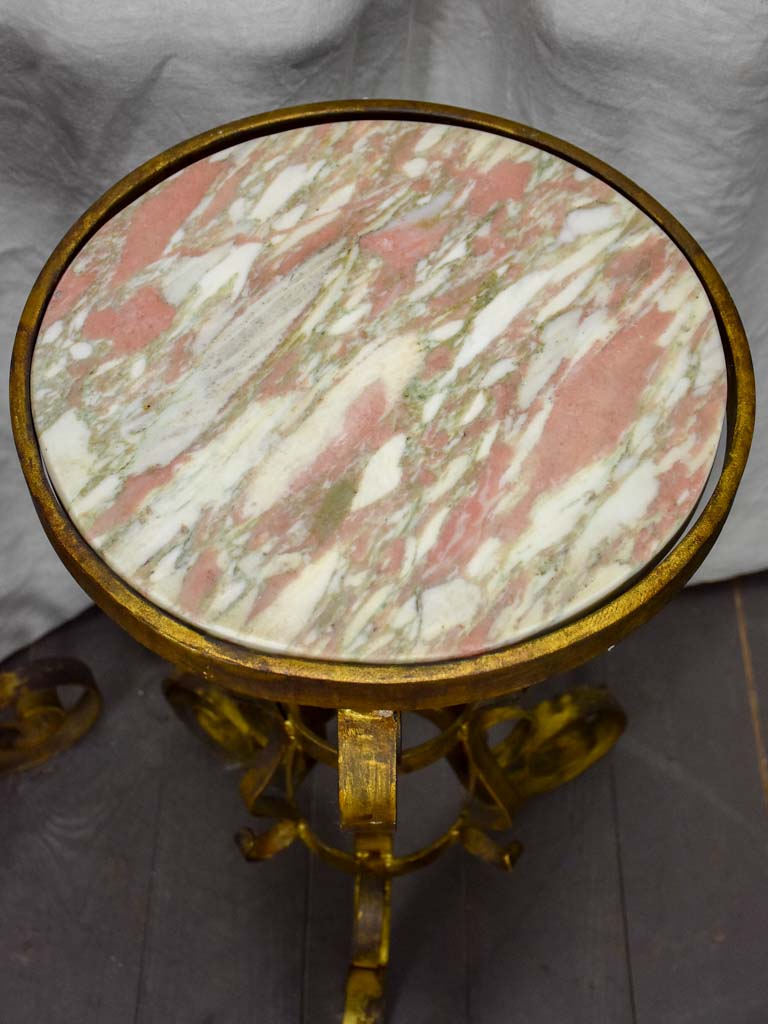 Pair of mid century marble Spanish side tables