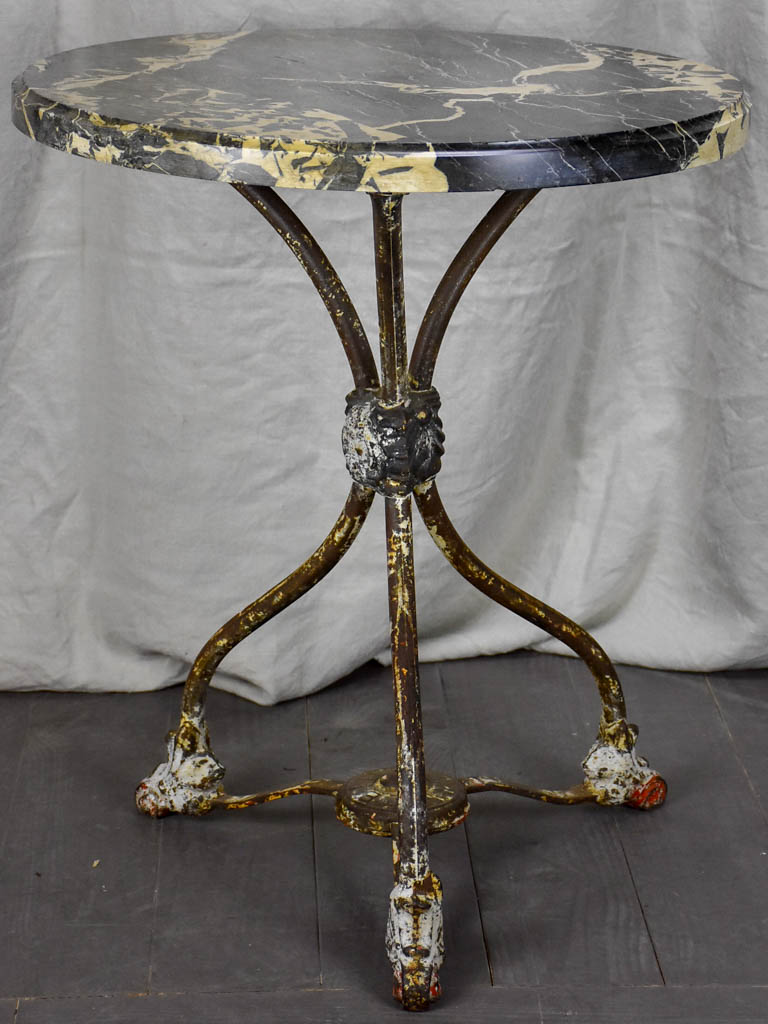 Antique French round marble table