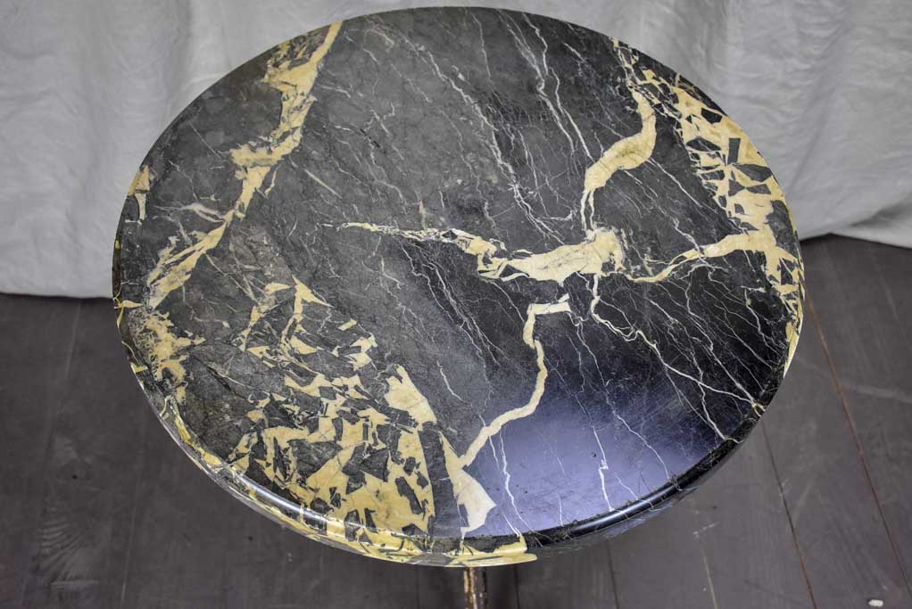 Antique French round marble table