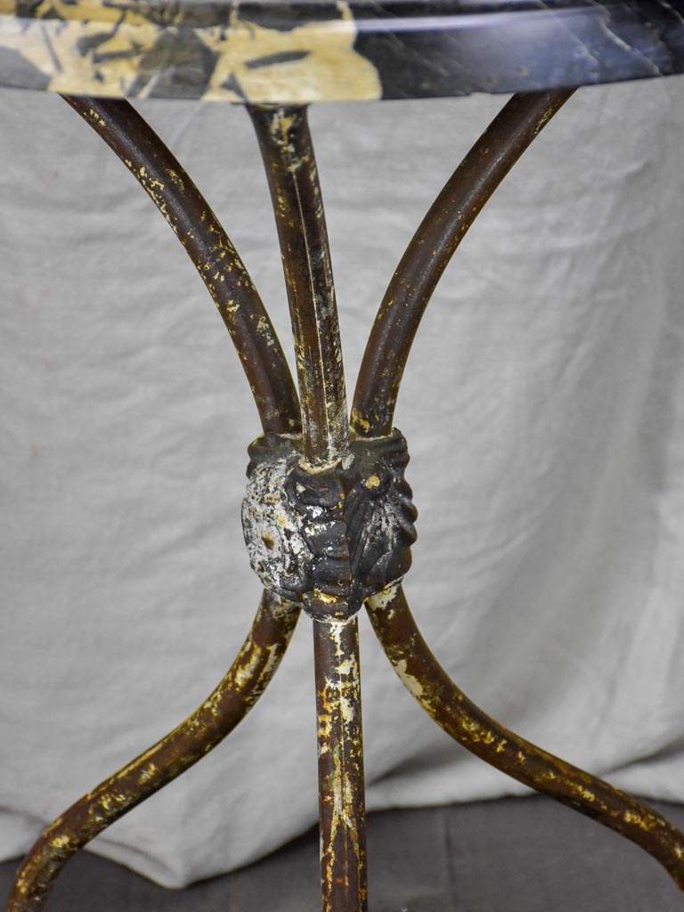 Antique French round marble table