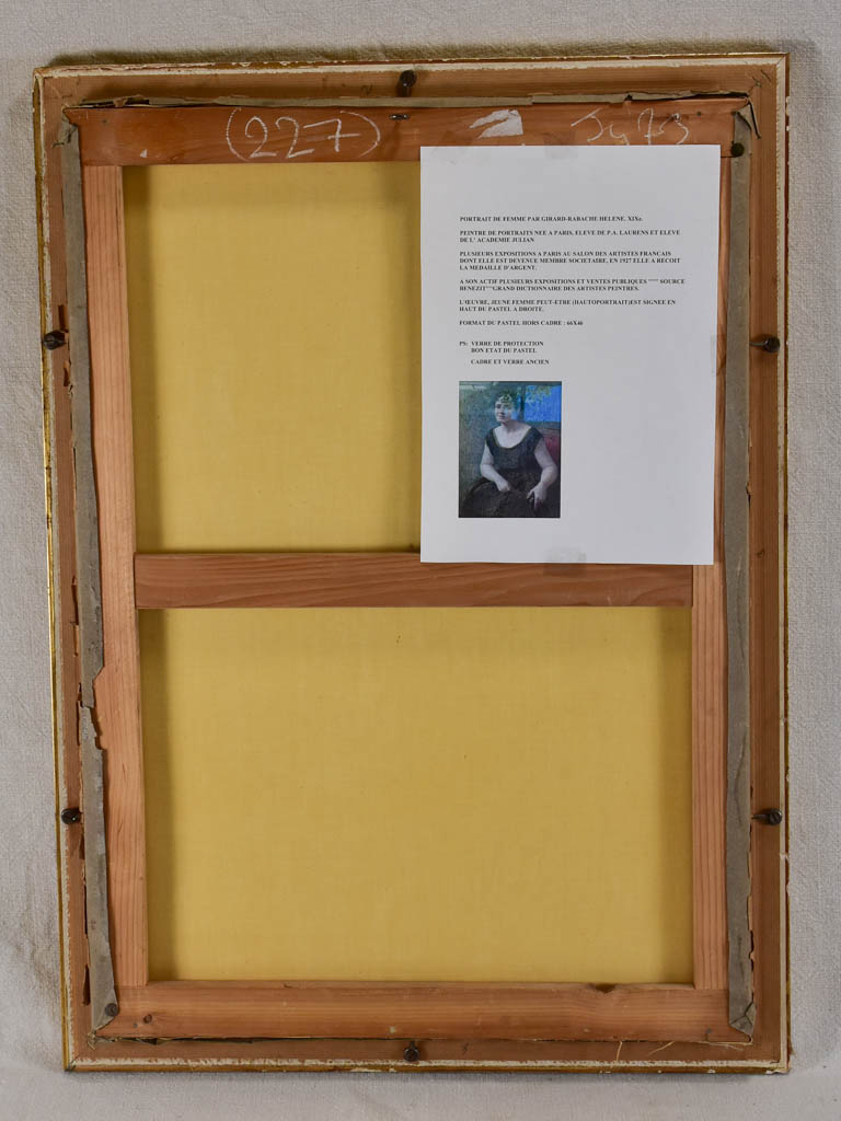 Exquisite antique framed portrait artwork