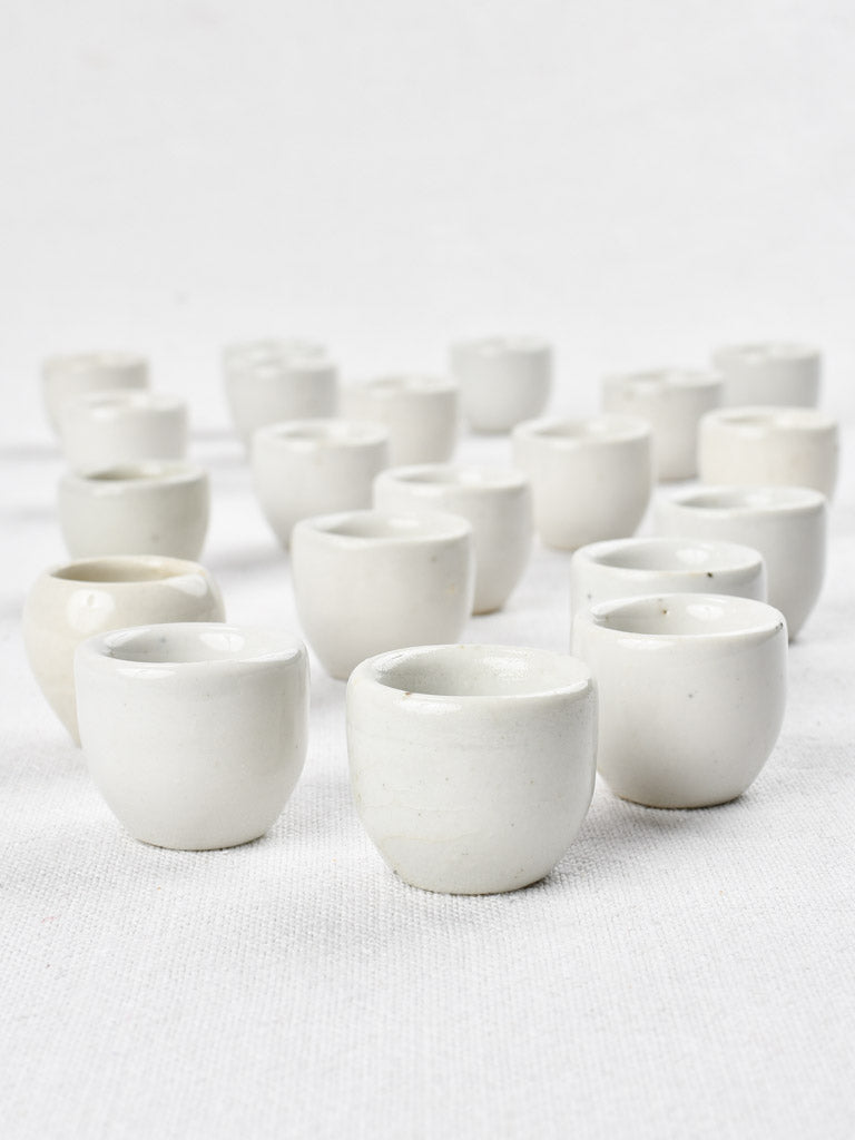 Collection of 20 vintage escargot pots 1½"