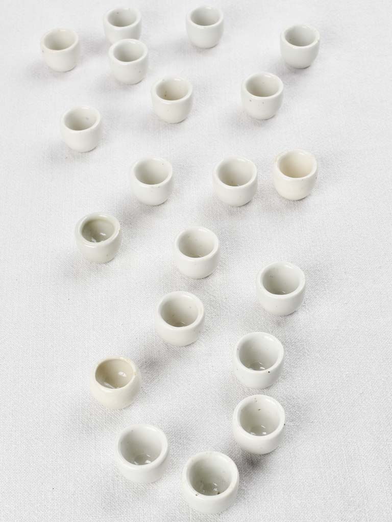 Collection of 20 vintage escargot pots 1½"