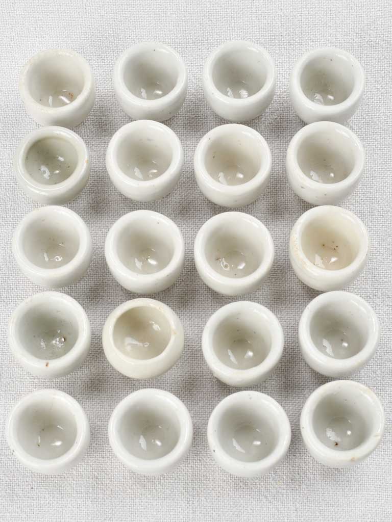 Collection of 20 vintage escargot pots 1½"