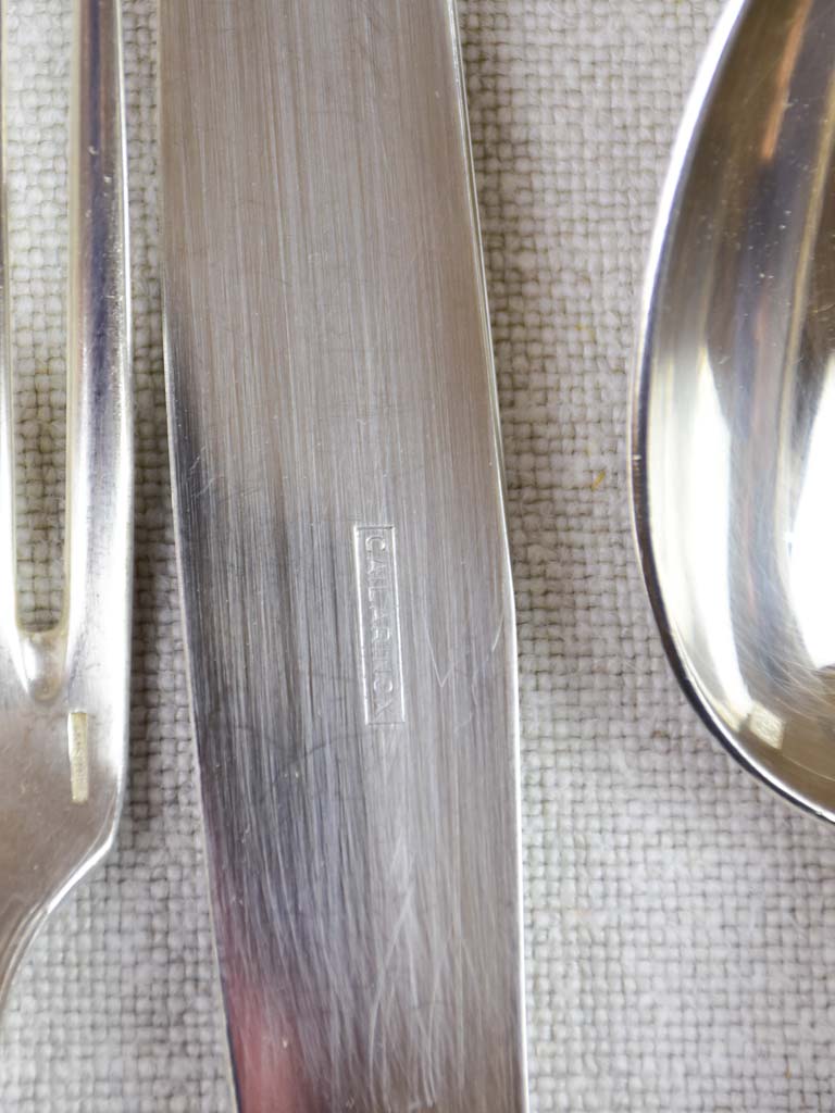 Mid-century French silver plate cutlery set - Christofle flatware