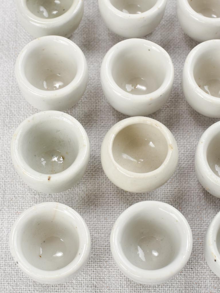 Collection of 20 vintage escargot pots 1½"