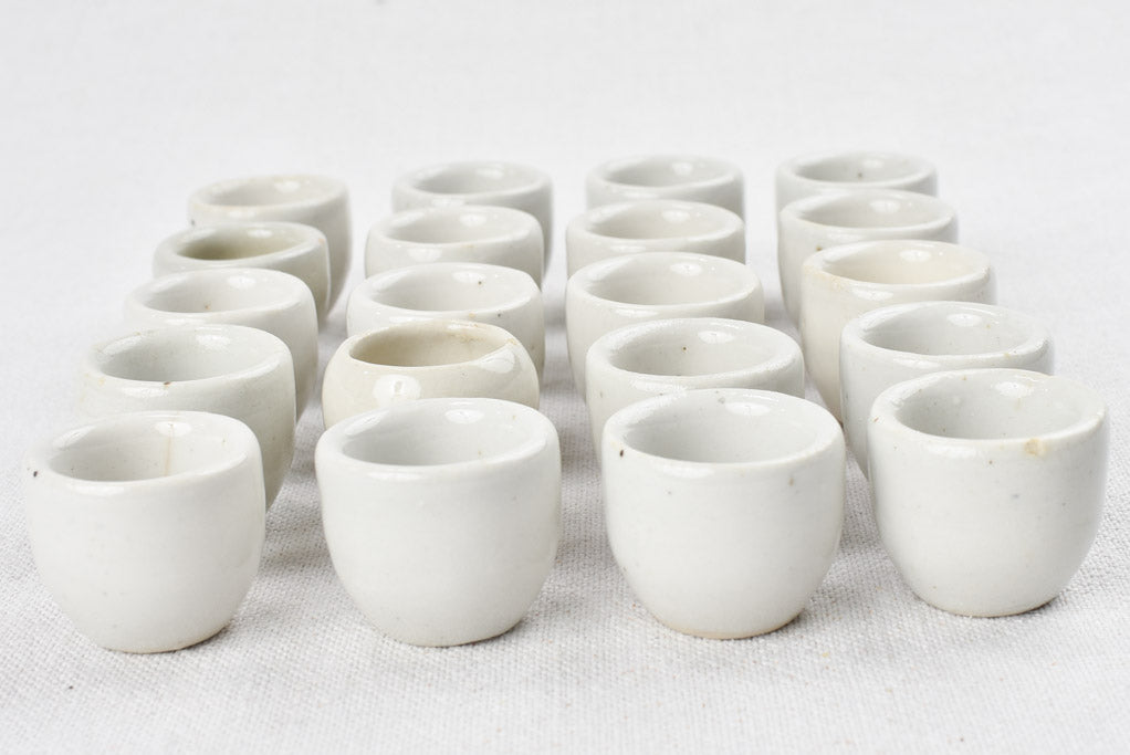 Collection of 20 vintage escargot pots 1½"